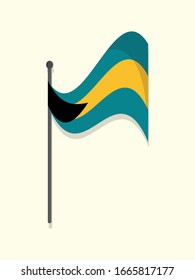 Bahamas national flag simple vector design 