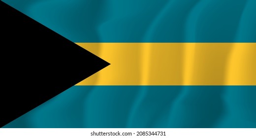 Bahamas national flag soft waving background illustration