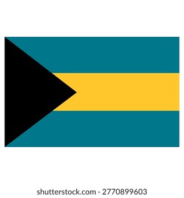 Bahamas national flag vector icon
