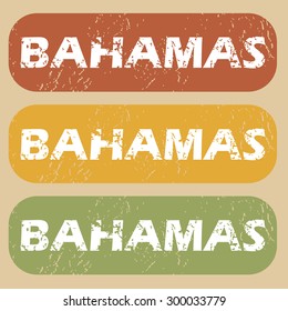 Bahamas on colored background