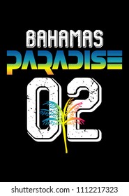 bahamas paradise,t-shirt design