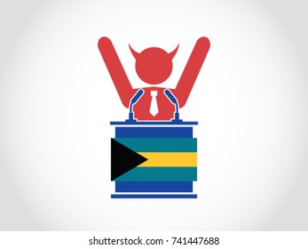 Bahamas Podium Corrupt Businessman Celebrate Speech