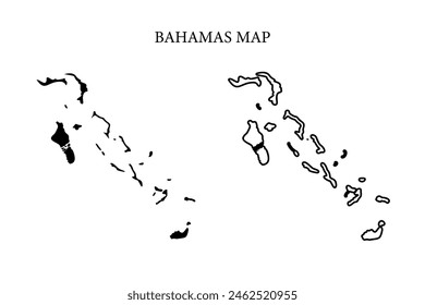 Bahamas region country map vector