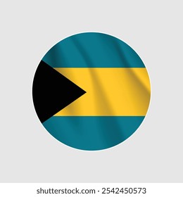 Bahamas round flag stock vector