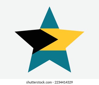The Bahamas Star Flag. Bahamian Star Shape Flag. Country National Banner Icon Symbol Vector 2D Flat Artwork Graphic Illustration svg