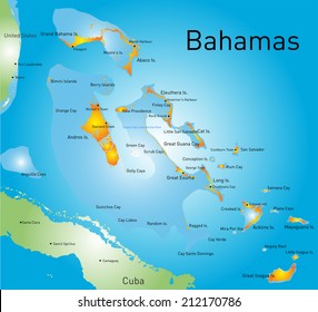 Bahamas, Vektorfarbkarte