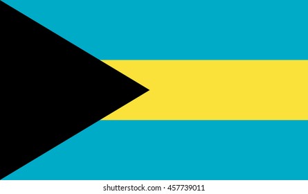 Bahamas vector flag isolated on background