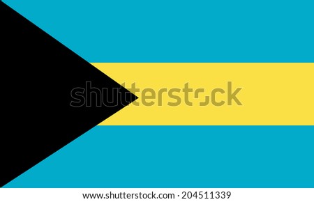 Bahamas vector flag isolated on background.