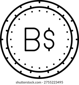Bahamian Dollar Illustration vector Icon Design