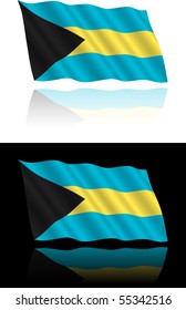 Bahamian Flag Flowing