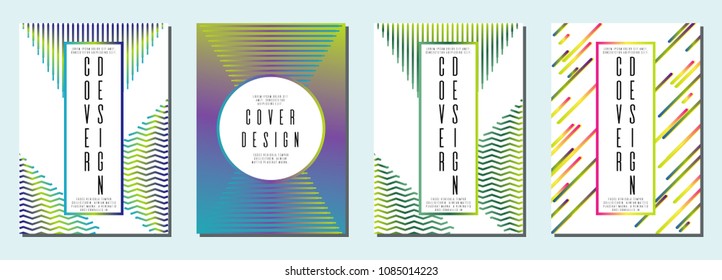 Bahaus layout corporate style.  Set of sheets A4.  Can be used for poster, brochure, magazine, card, book, flyer, banner, anniversary. Trendy corporate style.