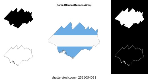 Bahia Blanca departamento (Buenos Aires) mapa esboço conjunto