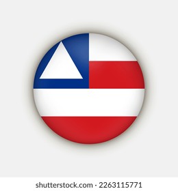 Bahia Flag, state of Brazil. Vector Illustration.