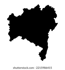 Bahia Map, Bundesstaat Brasilien. Vektorgrafik.