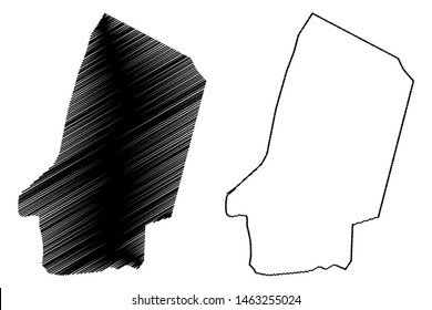 Bahr el Gaze Region (Regions of Chad, Republic of Chad) map vector illustration, scribble sketch Bahr el Gazel (Gazal) map