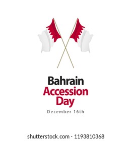 Bahrain Accession Day Vector Template Design Illustration