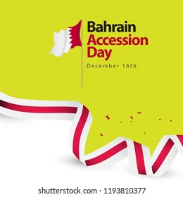 Bahrain Accession Day Vector Template Design Illustration