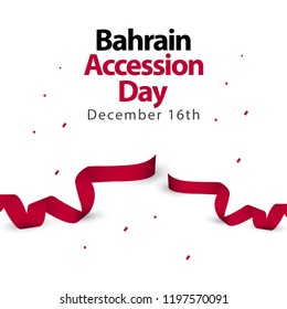 Bahrain Accession Day Vector Template Design Illustration