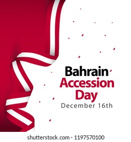 Bahrain Accession Day Vector Template Design Illustration
