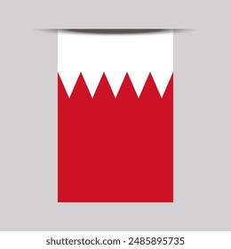 Ilustración vectorial de la Bandera de Anuncio de Bahréin