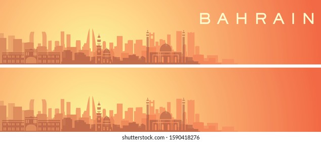 Bahrain Beautiful Skyline Scenery Banner