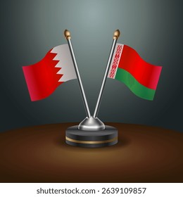 Bahrain and Belarus table flag relation with gradient backgrund
