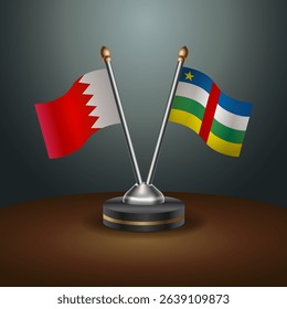 Bahrain and Central African Republic table flag relation with gradient backgrund