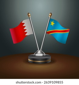 Bahrain and Congo table flag relation with gradient backgrund