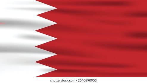 Bahrain Country Flag 3d. Official Bahrain Flag With Original Color and Size Proportion