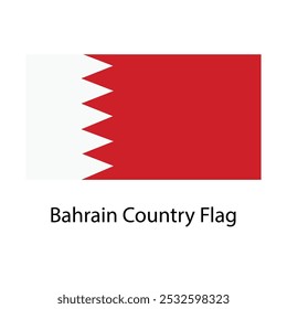 Bahrain Country Flag hand drawing illustration vector based drawing
