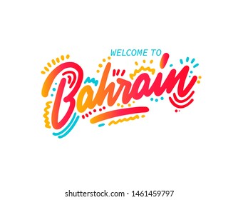 Bahrain country text suitable for a logo icon or typography design
