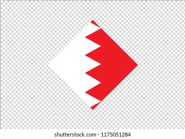 Bahrain diamond shape national flag