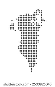 Bahrein - Mapa Pontilhado. Mapa formado por Dots. Ilustração de vetor
