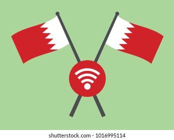 Bahrain Emblem Wireless Connection