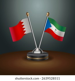 Bahrain and Equatorial Guinea table flag relation with gradient backgrund