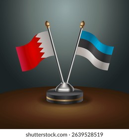 Bahrain and Eritrea table flag relation with gradient backgrund