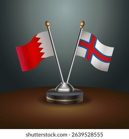 Bahrain and Faroe Islands table flag relation with gradient backgrund