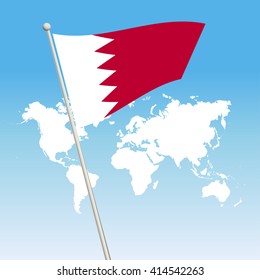 Bahrain  Flag