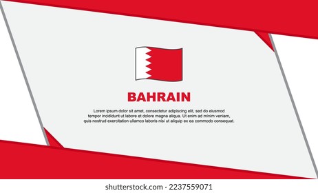 Plantilla de diseño de fondo de resumen de bandera de Bahréin. Ilustración del vector de caricaturas del Día de la Independencia de Bahréin. Plantilla de Bahréin