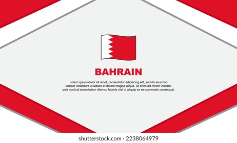 Plantilla de diseño de fondo de resumen de bandera de Bahréin. Ilustración del vector de caricaturas del Día de la Independencia de Bahréin. Bahréin