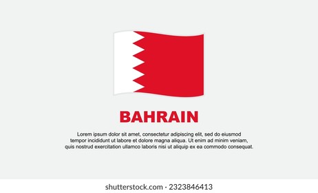 Plantilla de diseño de fondo de resumen de bandera de Bahréin. Banner del Día de la Independencia de Bahréin en los medios sociales Ilustración vectorial. Antecedentes de Bahréin