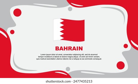 Bandera de Bahréin Fondo Abstractas Plantilla de diseño plano. Ilustración vectorial del Fondo de pantalla del Anuncio del Día de la Independencia de Bahréin. Diseño de Bahréin
