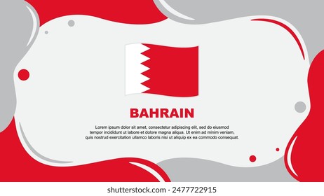 Bahrain Flag Abstract Background Flat Design Template. Bahrain Independence Day Banner Wallpaper Vector Illustration. Bahrain Banner