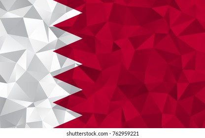Bahrain flag. Abstract Polygon Geometric Shape Background. Vector eps10.