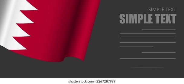 Bahrain flag banner rectangle background,Bahrain dark mode black tone wallpaper,website banner Bahrain black and white tone with grey text.