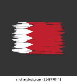 Bahrain Flag Brush. National Flag