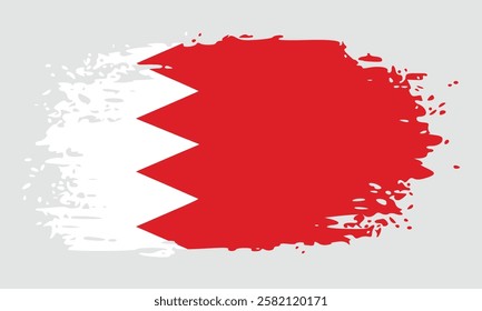 bahrain flag brush stroke. banner vector illustration. Vector illustration