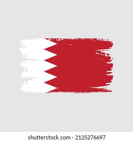 Bahrain flag brush stroke. National flag