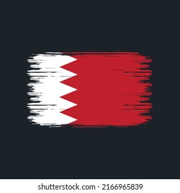 Bahrain Flag Brush Strokes. National Flag