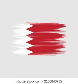 Bahrain Flag Brush Vector Illustration